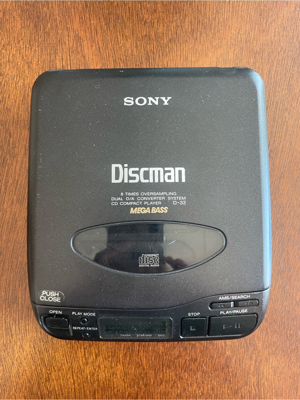 Sony Black Discman D-33 Portable CD Player with Mega Bass